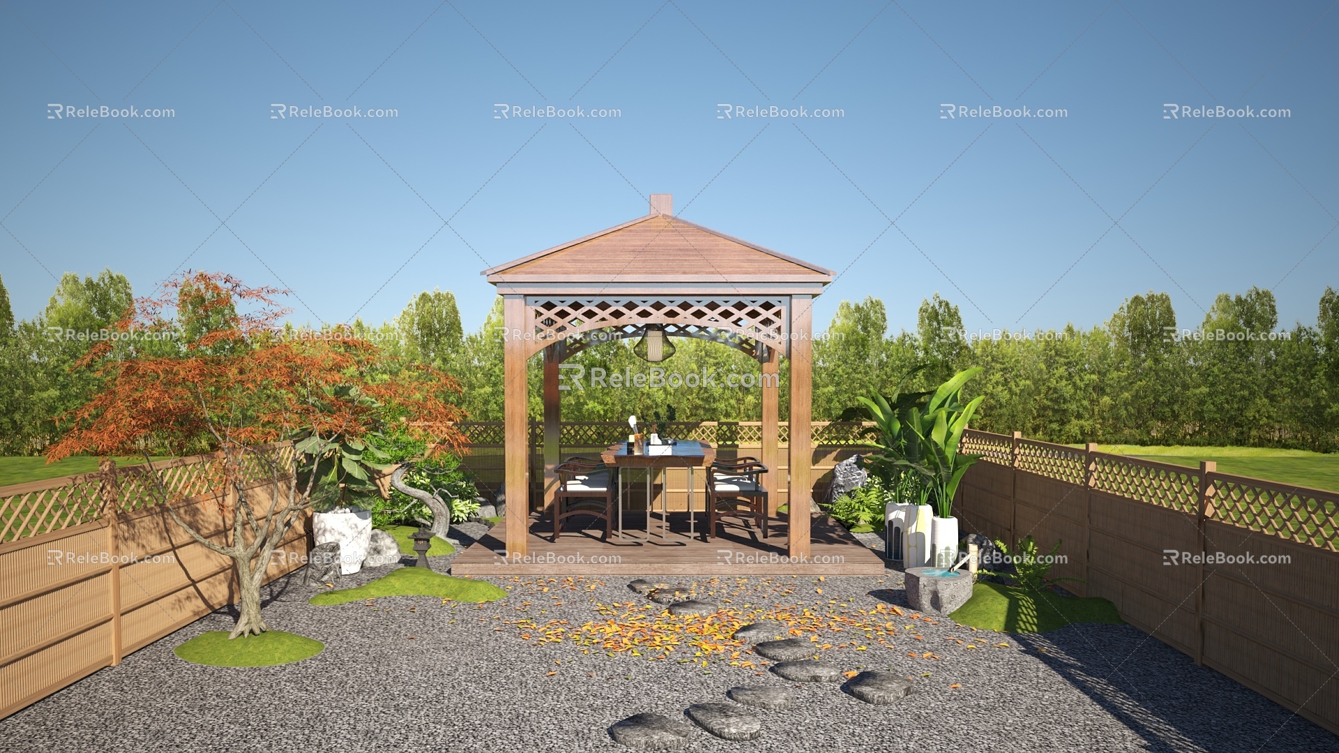 New Chinese pavilion New Chinese pavilion New Chinese courtyard 3d model