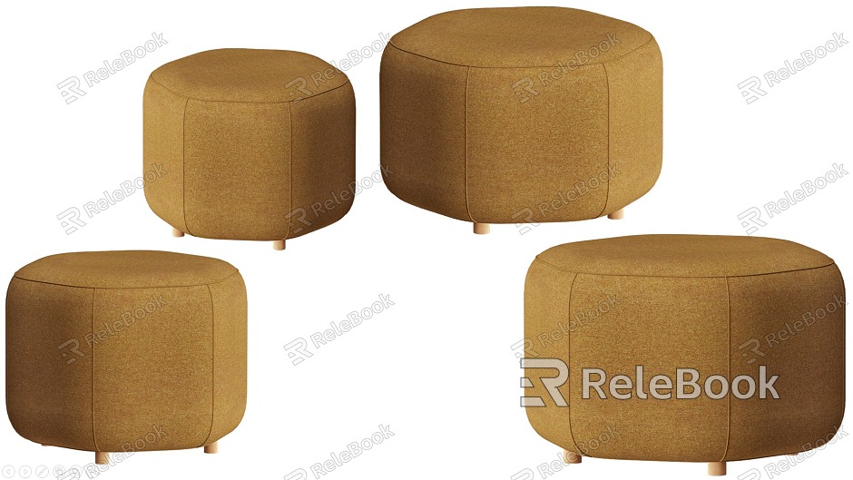 Round Stool Bench Square Stool Fabric Stool Leisure Stool Sofa Stool Low Stool Bed End Stool Children's Stool model