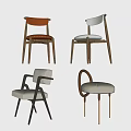 Modern Stylish Dining Chairs With Wooden Legs And Various Upholstered Seats In Unique Back Designs