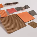Roofing Components Featuring Various Materials And Colorful Tiles For Buildings 3d model