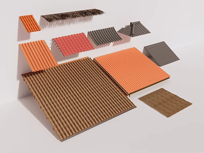 Sloping roof Sloping roof Straw roof 3d model