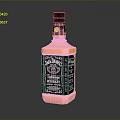 Jack Daniel's Tennessee Whiskey Bottle With Black Label And Amber Liquid