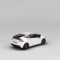 White Two Door Sports Car Featuring Sleek Body Design And Black Alloy Wheels