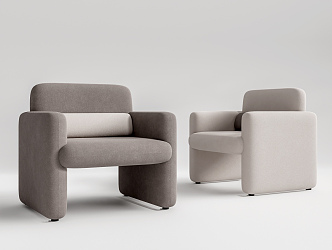 Modern Single Sofa Leisure Chair 3d model