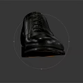 Classic Black Leather Dress Shoes With Lace Up Design For Formal Occasions
