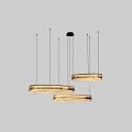 Modern Rectangular Pendant Lights Featuring Crystal Strips For Home Interior Design 3d model