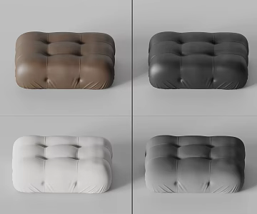 Bonaldo Modern Sofa Stool Leather Sofa Stool Fabric Sofa Stool 3d model