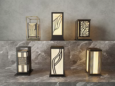 Modern Outdoor Lights With Stylish Patterns And Intricate Designs For Exteriors 3d model
