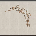 Modern Luxury Wooden Bird Shaped Wall Decor On Textured Wall Surface