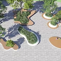 Modern Tree Pool Landscape Tree Pool 3d model