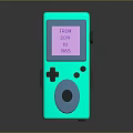 Light Green Handheld Game Console With Portable Design Screen And Control Buttons