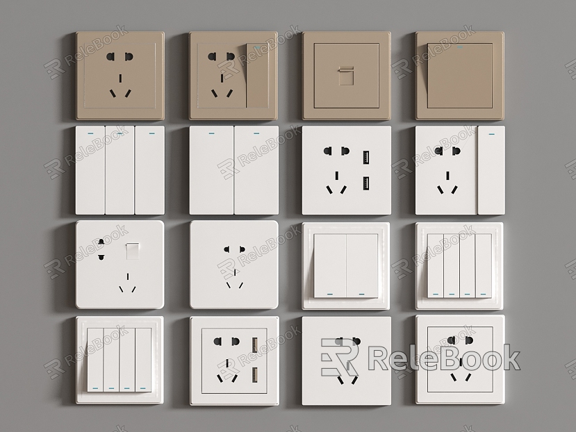 Switch modern switch socket combination switch socket strong weak box rail model