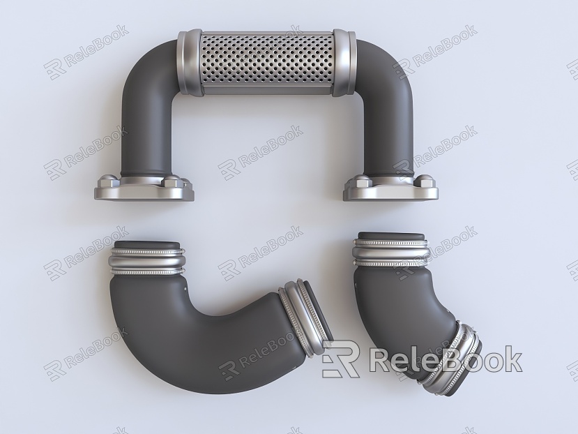 Rubber tube pipe clamp joint elbow with heat dissipation net model