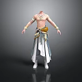 Traditional Clothing Outfit With Decorative Belt Layered Skirt And White Shoes