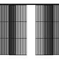 Modern sliding door grille sliding door 3d model