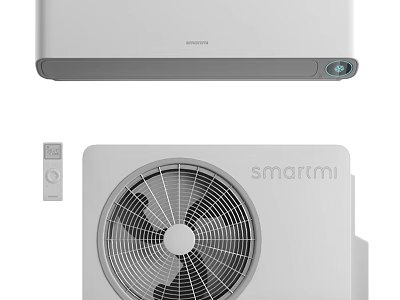 Smartmi Household Electrical Appliances Including Wall Mounted Air Conditioner And Electric Fan With Remote Control 3d model