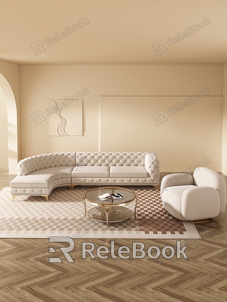 Modern Leather Large Sofa model