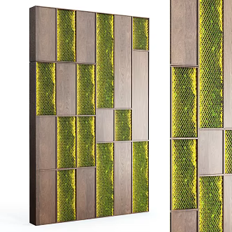 Modern Plant Wall 3d model