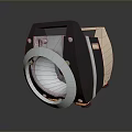 Industrial Style Lighting Combo With Black Casing Silver Metal And Wooden Sides