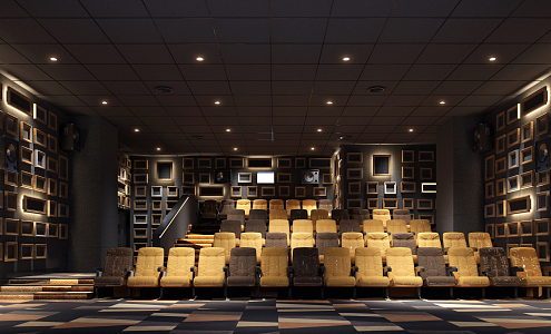 Modern Cinema Hall 3d model