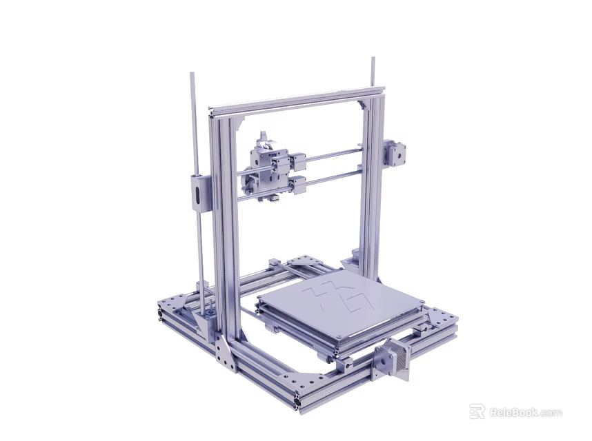 Industrial Grade 3D Printer Equipment Featuring Metal Frame And Printing Platform 3d model