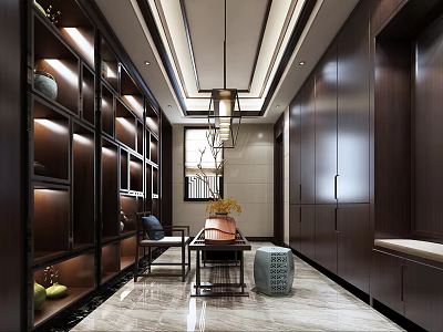 New Chinese Entertainment Room 3d model