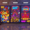 Colorful Neon Decorative Lights for Bar Restaurant Wall Decor with Cartoon Patterns Illuminated Design