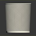 Textured White Metal Trash Can For Home Bathroom Daily Use