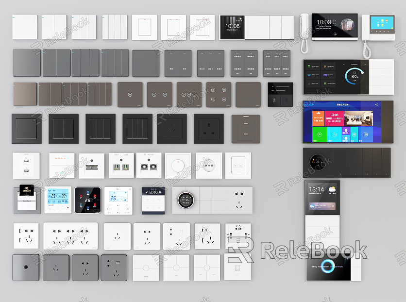 Modern switch switch socket combination visual access control model