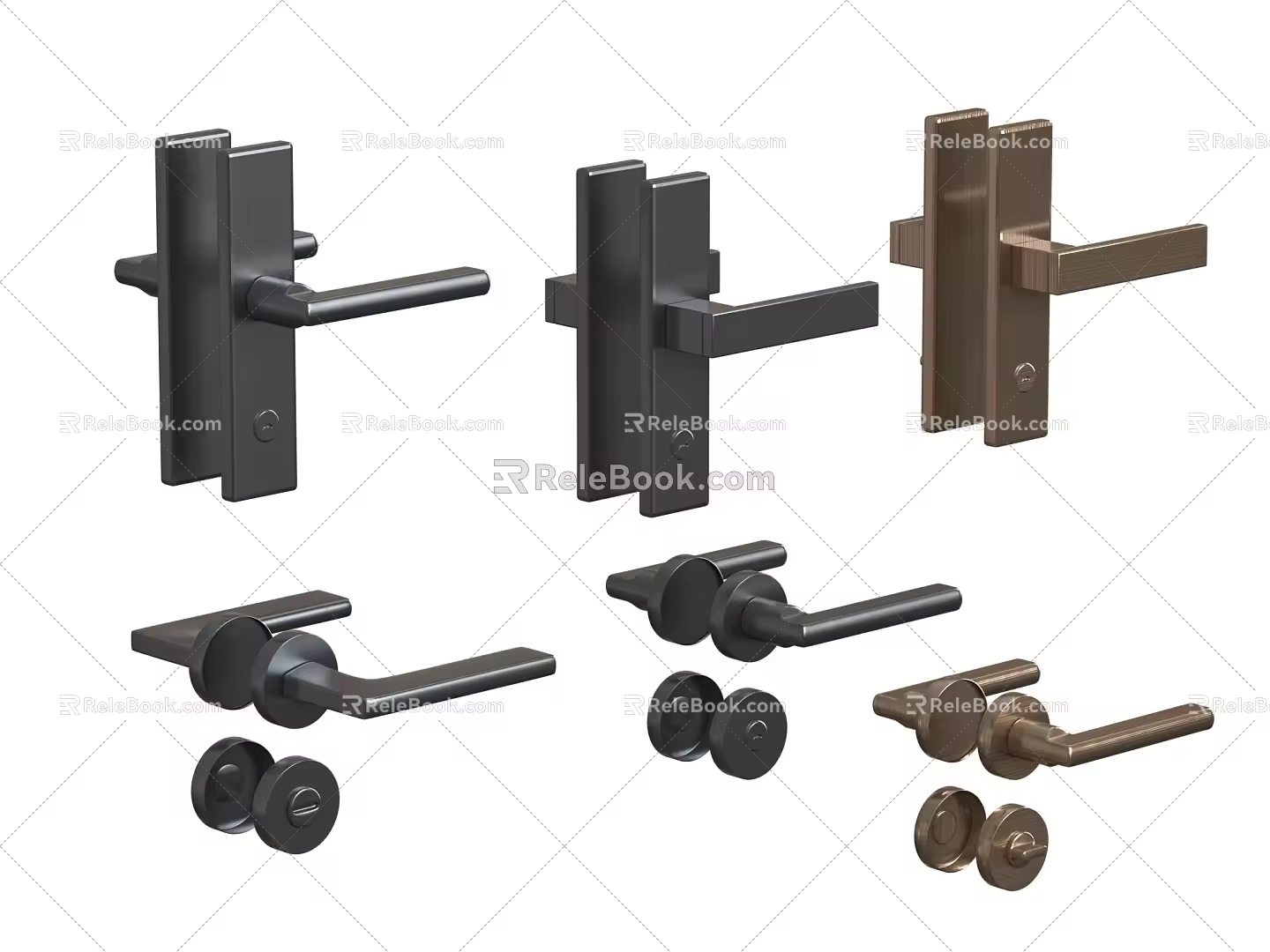 Modern Minimalist Handle Minimalist Door Handle Room Door Handle Door Handle Toilet Door Handle 3d model