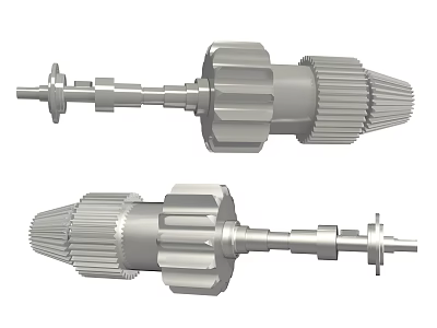 High Quality Automotive Gear Shafts With Precision Gears And Transmission Components 3d model