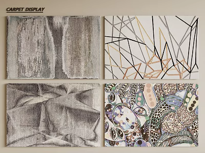 Modern Simple Carpet Square Carpet Fabric Carpet Living Room Carpet Art Carpet 3d model