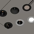 Modern Black and White Downlights and Spotlights with Sleek Design for Home Ceiling Lighting