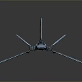 Aerospace Spaceship Model Showcasing Detailed Structural Features for Cosmic Exploration Concept