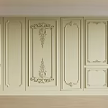 Elegant Light Beige Wall Paneling Featuring Ornate Carved Patterns For Classic Interior 3d model