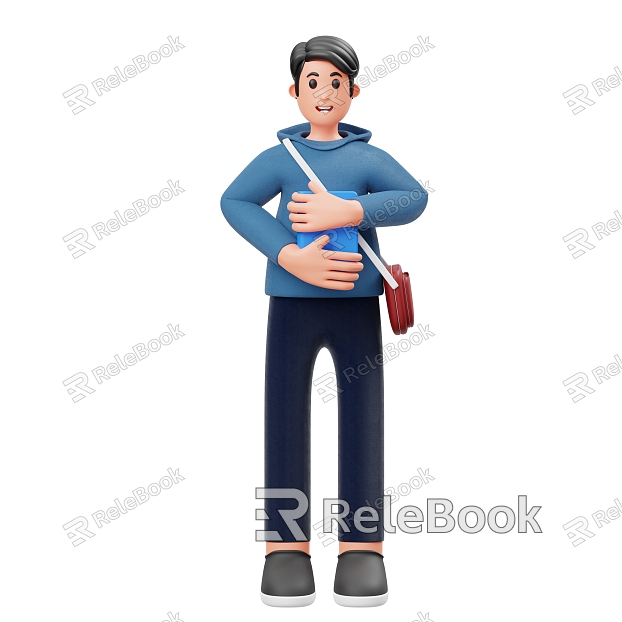 cartoon man cartoon young man cartoon man model