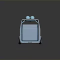 minibus minivan driverless bus school bus van box car 3d model