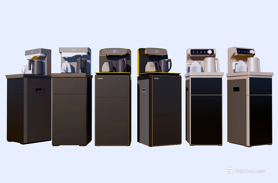 Modern Household Water Dispensers With Sleek Design And Multiple Styles For Home Use 3d model 
