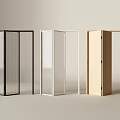 Modern Minimalist Folding Doors in Black White and Wooden for Interior Room Dividers