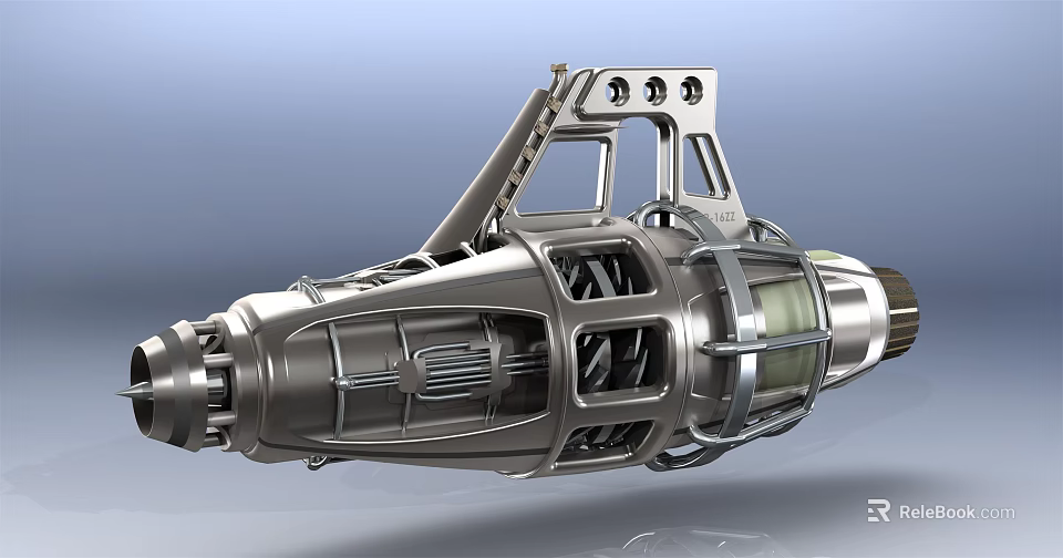 Advanced Industrial Engine With Complex Metal Structure And Precision Mechanical Components 3d model 