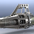 modern engine sci-fi engine 3d model
