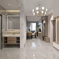 Modern Minimalist Open Living And Dining Room Interior Design With Comfortable Furniture And Storage Spaces