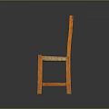 Pair of Leisure Chairs with Wooden Frame and Woven Seats for Home Decor