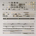 Modern downlight spot lamp magnetic attraction track spot lamp steering spot lamp linear lamp grid lamp 3d model