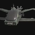 Advanced Cosmic Spacecraft 3D Model With Aerodynamic Structure And Green Exterior
