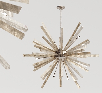 Modern crystal chandelier 3d model