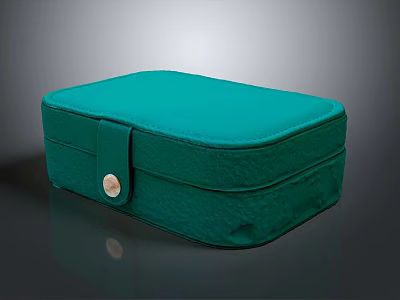 Green Fabric Display Cabinet Shelf With Lid And Metal Buckle For Small Items Storage 3d model