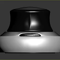 Sleek Metallic Device With Silver Top White Base And Smooth Reflective Surface Design