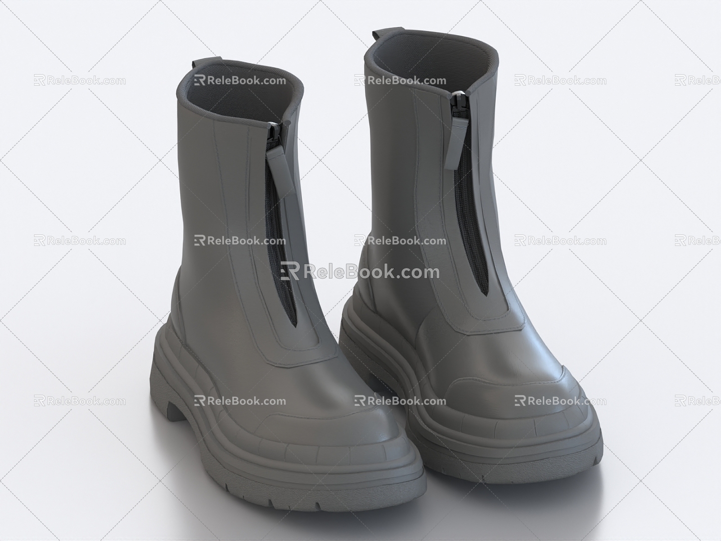 Leather Shoes Leather Boots Boots Shoes 3d model