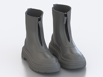 Leather Shoes Leather Boots Shoes 3d model